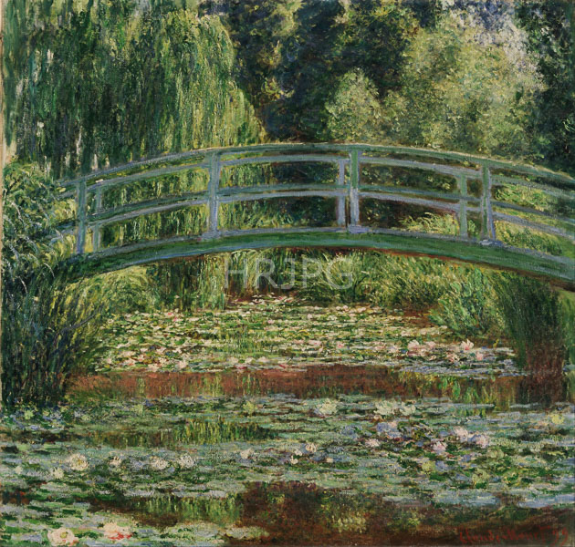High Resolution: Claude Monet The Japanese Footbridge and the Water Lily Pool 1899 download. | HRJPG.com