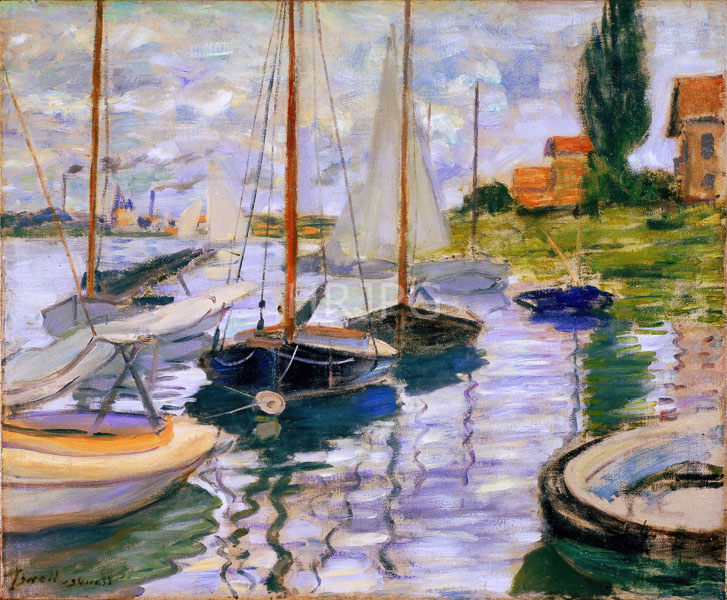 High Resolution: Claude Monet Sailing Boats on the Seine 1874 download. | HRJPG.com