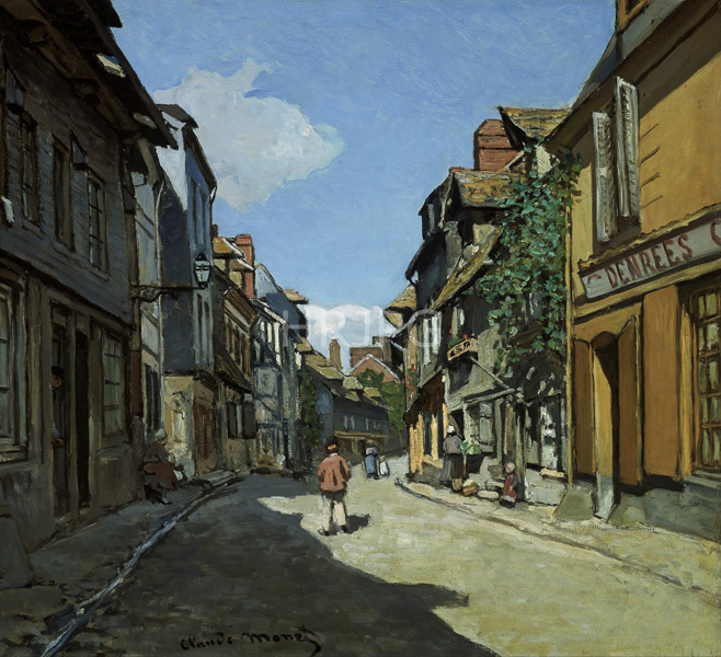 High Resolution: Claude Monet The La Rue Bavolle at Honfleur 1864 download. | HRJPG.com