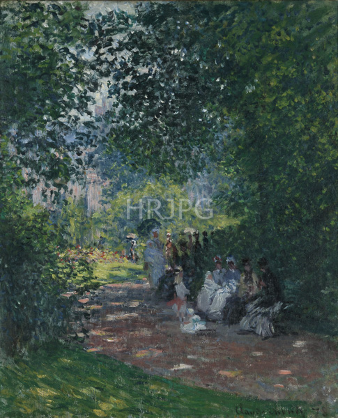 High Resolution: Claude Monet At the Parc Monceau 1878 download. | HRJPG.com
