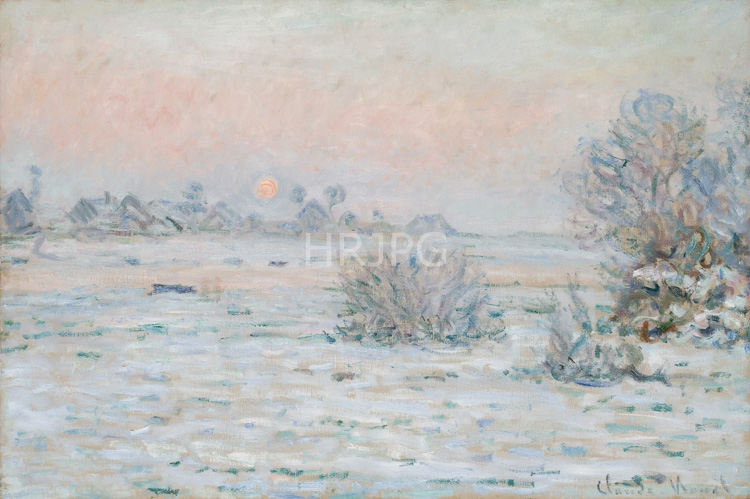 High Resolution: Claude Monet Winter Sun Lavacourt 1879 download. | HRJPG.com