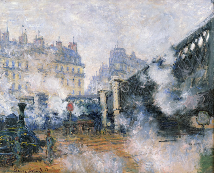 High Resolution: Claude Monet Saint Lazare Station The Pont de lEurope 1877 download. | HRJPG.com