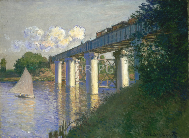 High Resolution: Claude Monet The Railway Bridge at Argenteuil 1874 download. | HRJPG.com