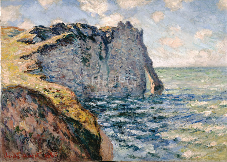 High Resolution: Claude Monet The Cliff of Aval Etretat 1885 download. | HRJPG.com