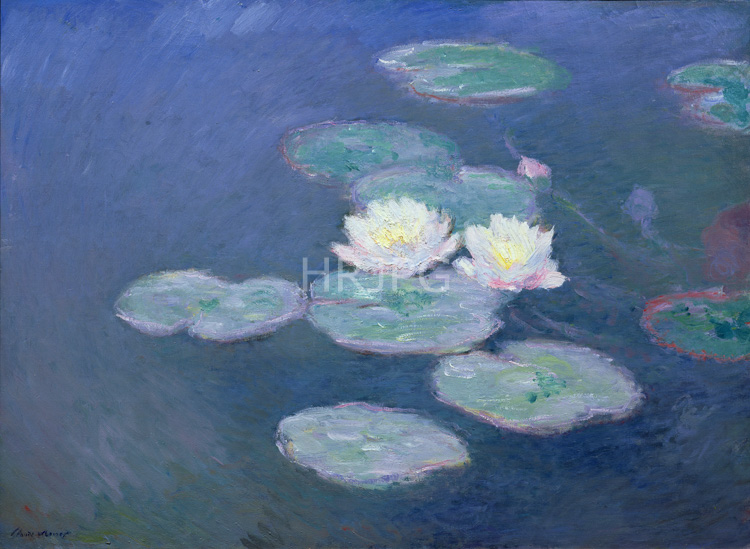 High Resolution: Claude Monet Water Lilies Evening Effect 1897 download. | HRJPG.com