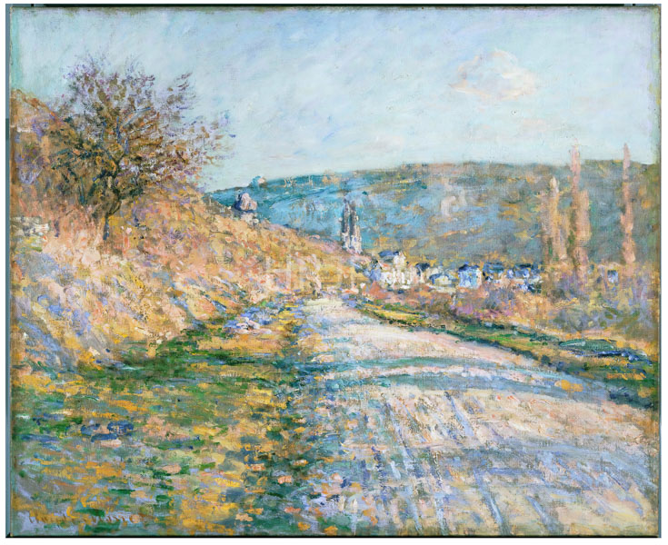High Resolution: Claude Monet The Road to Vetheuil 1879 download. | HRJPG.com