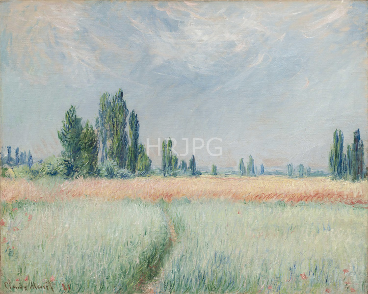 High Resolution: Claude Monet The Wheat Field 1881 download. | HRJPG.com