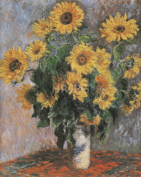High Resolution: Claude Monet Still Life with Sunflowers 1881 download. | HRJPG.com