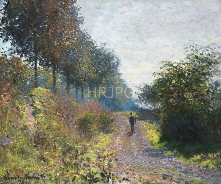 High Resolution: Claude Monet The Sheltered Path 1873 download. | HRJPG.com