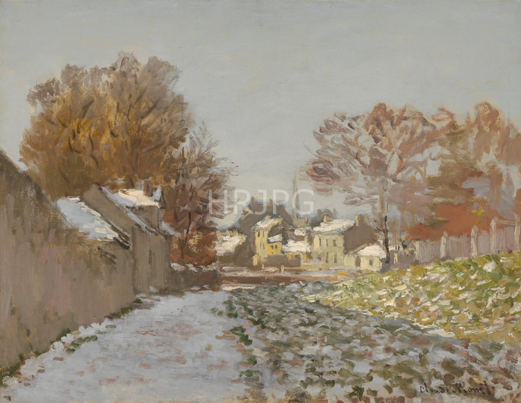 High Resolution: Claude Monet Snow at Argenteuil 1875 download. | HRJPG.com