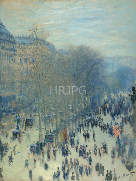 High Resolution: Claude Monet Boulevard des Capucines 1873 download. | HRJPG.com