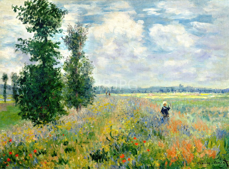High Resolution: Claude Monet Poppy Field Argenteuil 1875 download. | HRJPG.com