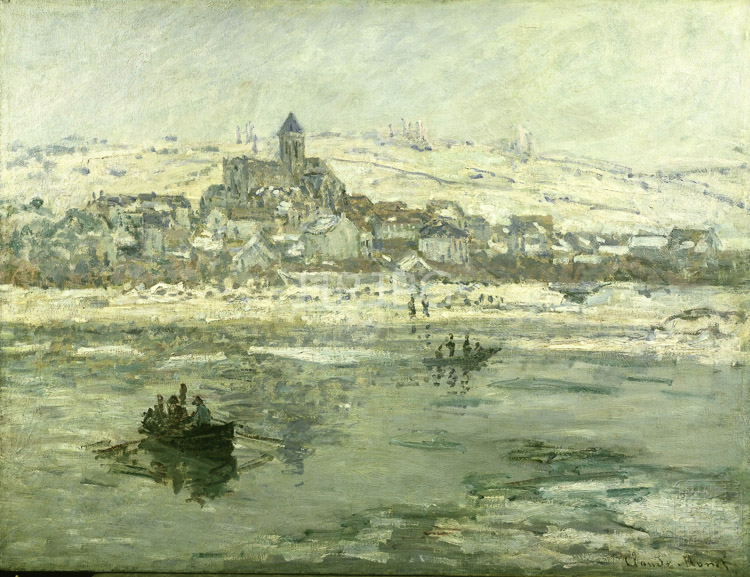 High Resolution: Claude Monet Winter in Vetheuil 1879 download. | HRJPG.com