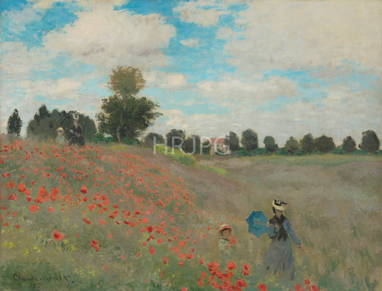 High Resolution: Claude Monet Poppies at Argenteuil 1873 download. | HRJPG.com