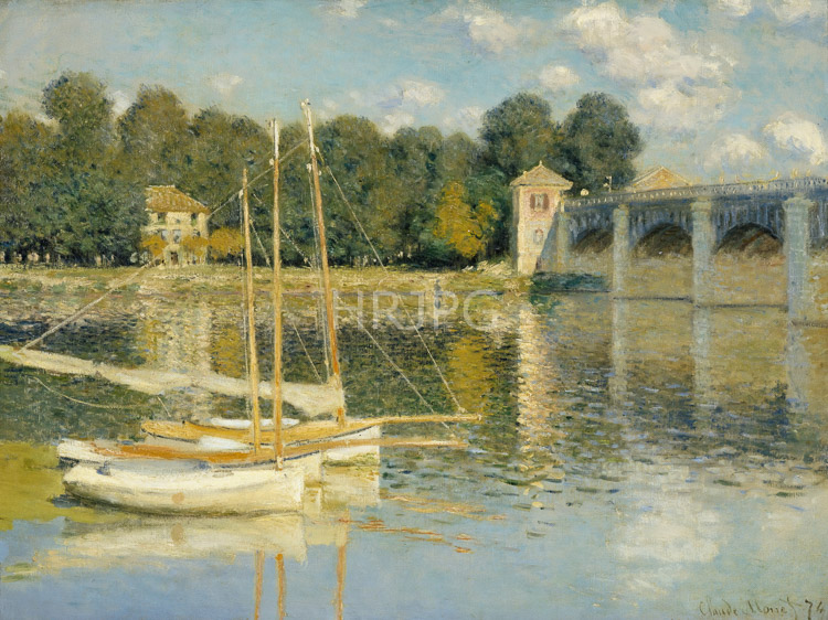 High Resolution: Claude Monet The Bridge at Argenteuil 1874 download. | HRJPG.com
