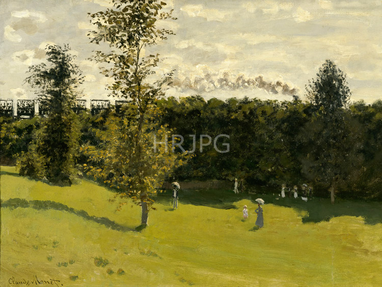 High Resolution: Claude Monet Train in the Countryside 1870 download. | HRJPG.com