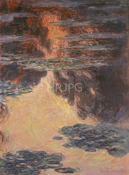 High Resolution: Claude Monet Water Lilies 1907 download. | HRJPG.com