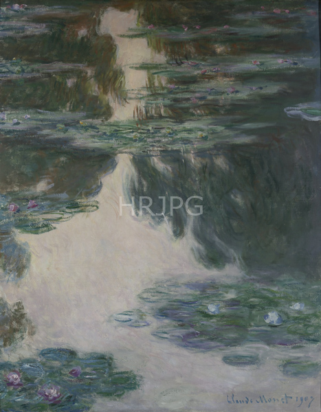High Resolution: Claude Monet Water Lilies 1907 download. | HRJPG.com