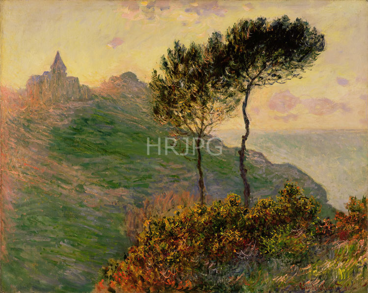 High Resolution: Claude Monet The Church at Varengeville against the Sunlight 1882 download. | HRJPG.com