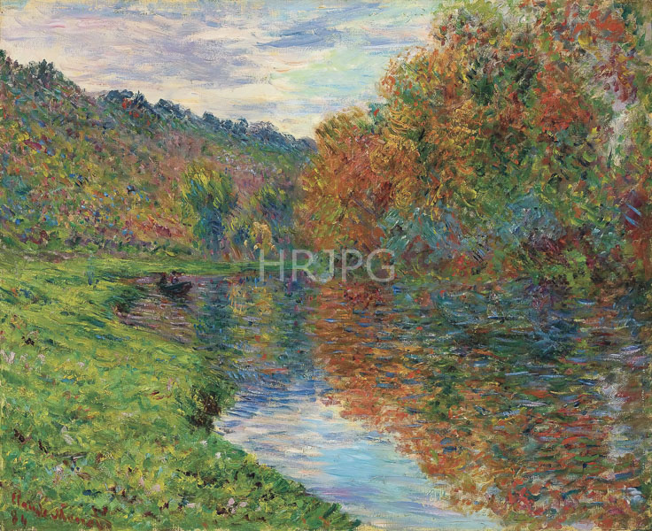 High Resolution: Claude Monet The Arm of Jeufosse Autumn 1884 download. | HRJPG.com