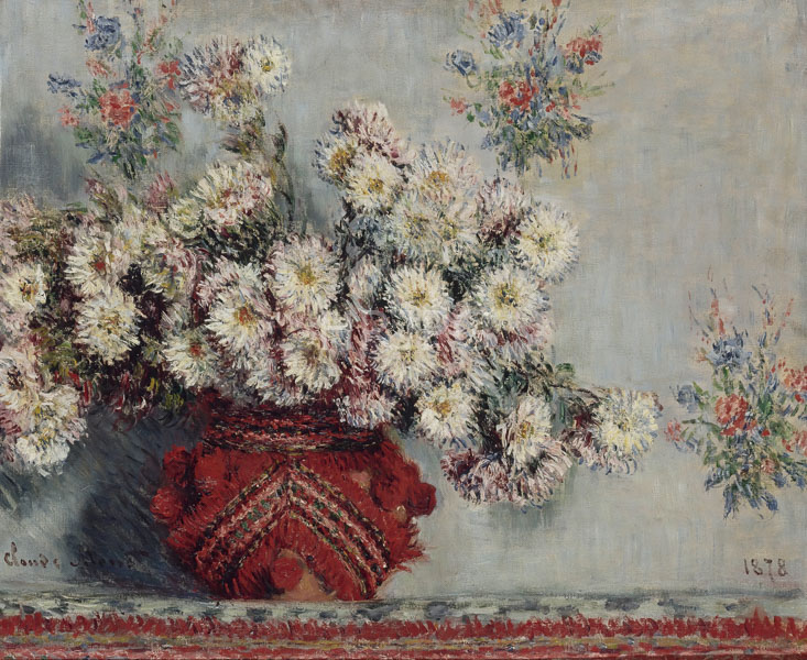 High Resolution: Claude Monet Chrysanthemums 1878 download. | HRJPG.com