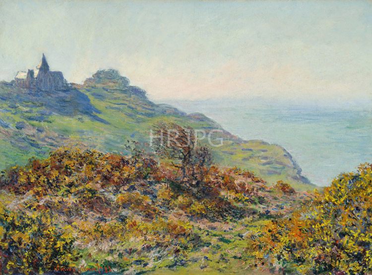 High Resolution: Claude Monet The Church at Varengeville and the Gorge of Les Moutiers 1882 download. | HRJPG.com