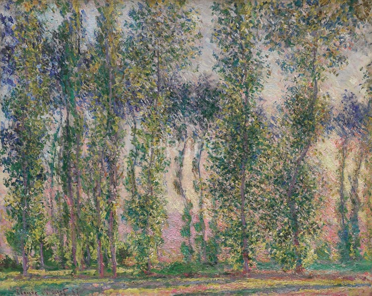 High Resolution: Claude Monet Poplars at Giverny 1887 download. | HRJPG.com