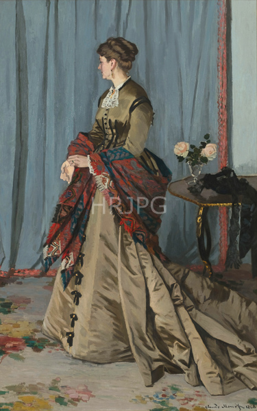High Resolution: Claude Monet Portrait of Madame Gaudibert 1868 download. | HRJPG.com
