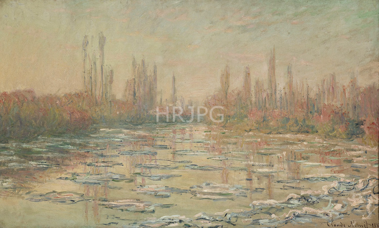 High Resolution: Claude Monet Floating Ice 1880 download. | HRJPG.com
