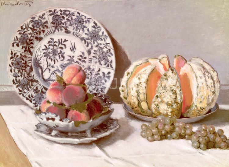 High Resolution: Claude Monet Still Life with a Melon 1872 download. | HRJPG.com