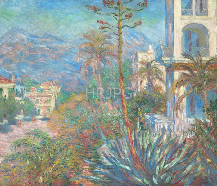 High Resolution: Claude Monet Villas at Bordighera 1884 download. | HRJPG.com