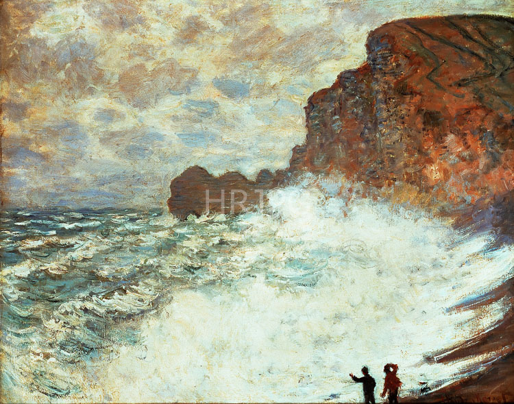 High Resolution: Claude Monet Stormy Weather at Etretat 1883 download. | HRJPG.com