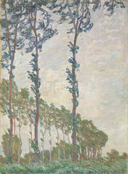 High Resolution: Claude Monet Wind Effect Series of Poplars 1891 download. | HRJPG.com