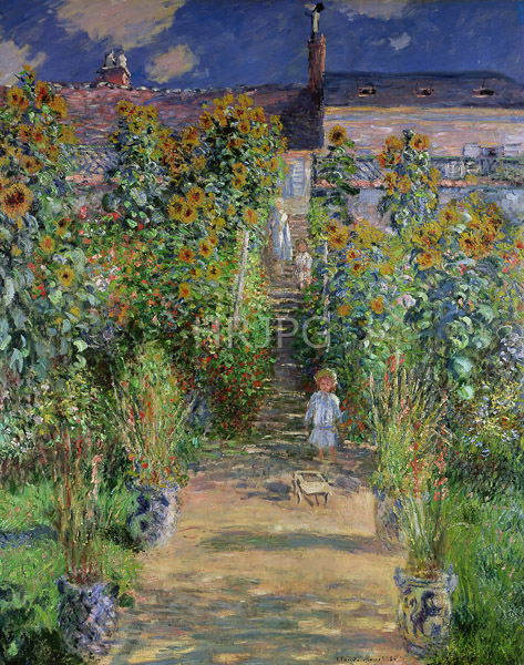 High Resolution: Claude Monet Monets Garden at Vetheuil 1880 download. | HRJPG.com
