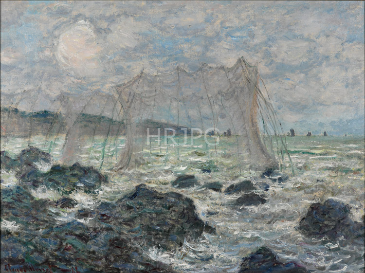 High Resolution: Claude Monet Fishing Nets at Pourville 1882 download. | HRJPG.com