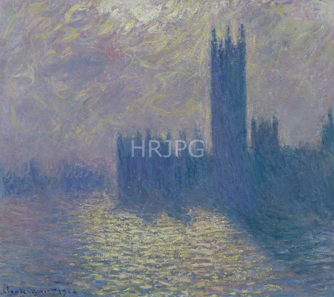 High Resolution: Claude Monet Houses of Parliament Stormy Sky 1903 download. | HRJPG.com