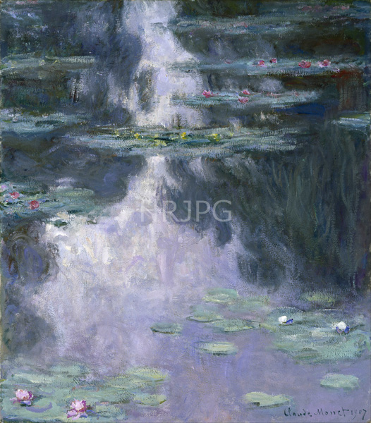 High Resolution: Claude Monet Water Lilies 1907 download. | HRJPG.com