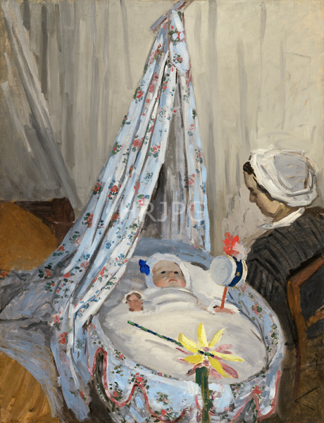 High Resolution: Claude Monet The Cradle Camille with Jean 1867 download. | HRJPG.com