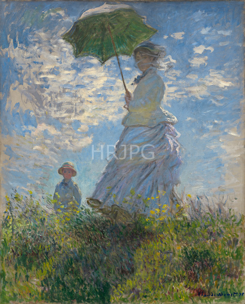 High Resolution: Claude Monet Woman with a Parasol Madame Monet and Son download. | HRJPG.com