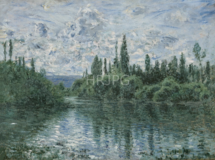High Resolution: Claude Monet Banks of the Seine 1868 download. | HRJPG.com