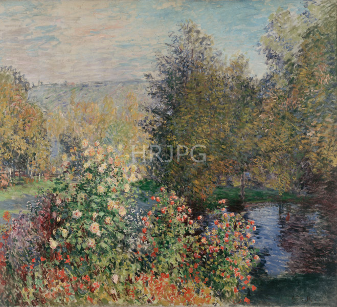 High Resolution: Claude Monet Corner of the Garden at Montgeron 1876 download. | HRJPG.com