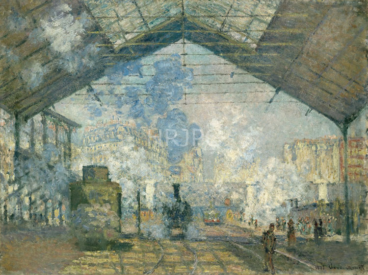 High Resolution: Claude Monet Saint Lazare Station 1877 download. | HRJPG.com