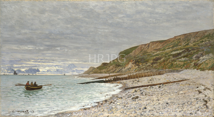 High Resolution: Claude Monet La Pointe de la Heve Sainte Adresse 1864 download. | HRJPG.com