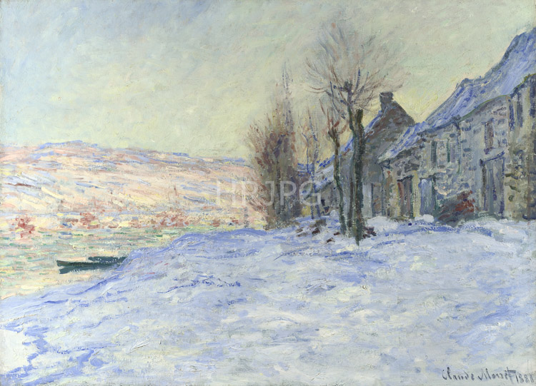 High Resolution: Claude Monet Lavacourt under Snow 1881 download. | HRJPG.com