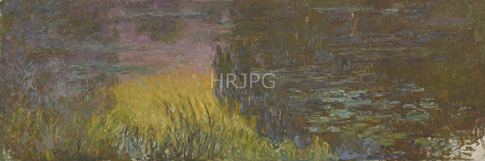 High Resolution: Claude Monet The Water Lilies Setting Sun 1914 download. | HRJPG.com