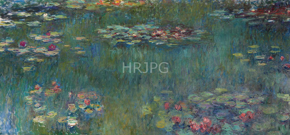 High Resolution: Claude Monet Water Lilies Green Reflections 1979 download. | HRJPG.com