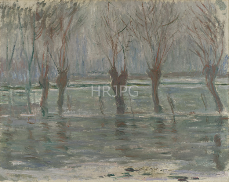 High Resolution: Claude Monet Flood Waters 1896 download. | HRJPG.com