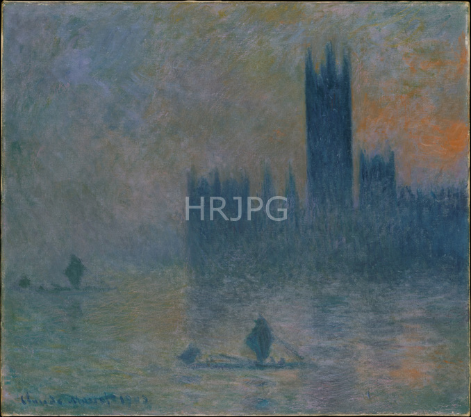 High Resolution: Claude Monet Houses of Parliament Fog Effect 1903 download. | HRJPG.com