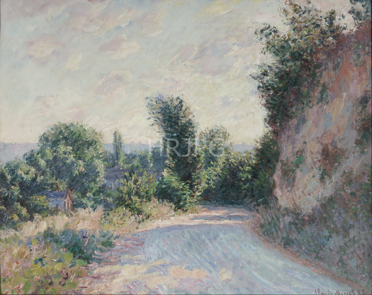 High Resolution: Claude Monet Road near Giverny 1885 download. | HRJPG.com