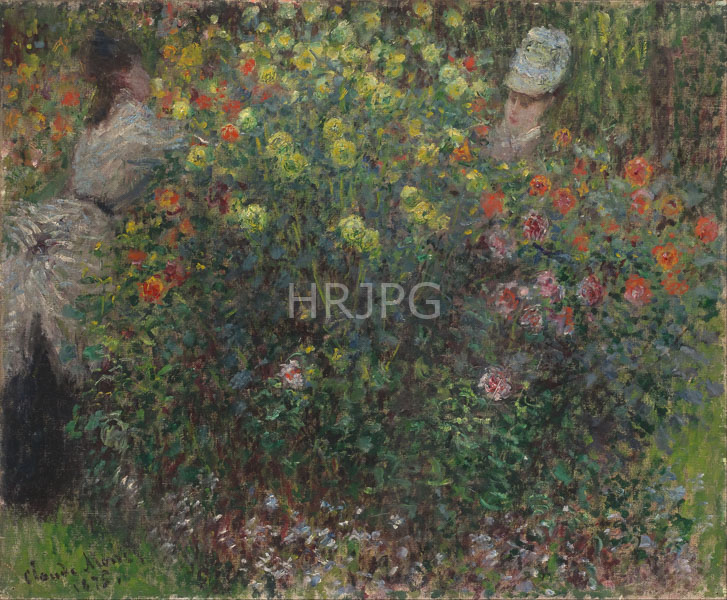 High Resolution: Claude Monet Ladies in Flowers 1875 download. | HRJPG.com